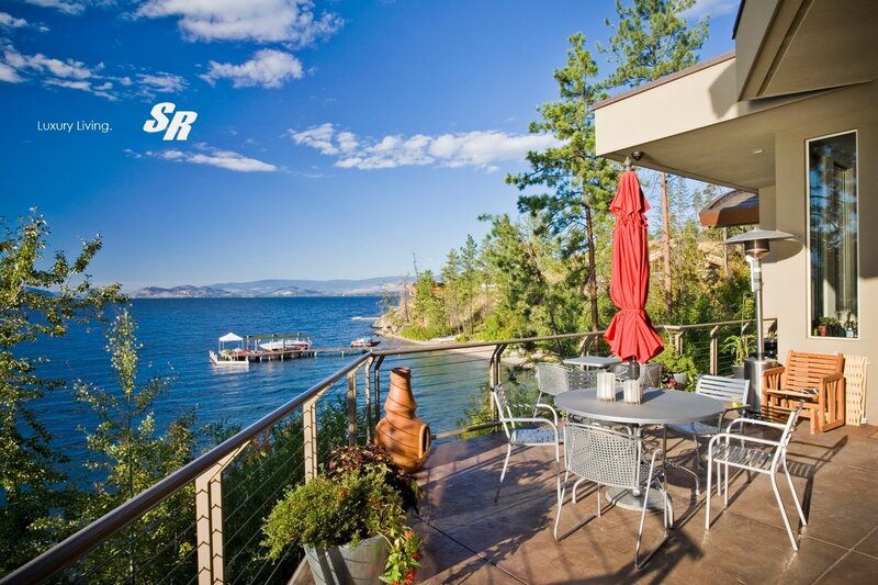 Luxury lakefront patio