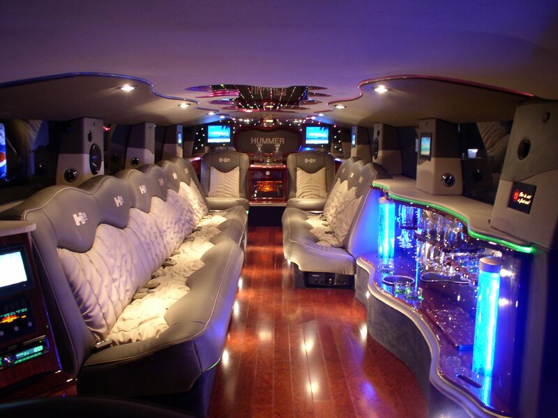Luxury Limousine Interior — Black, Luxurious