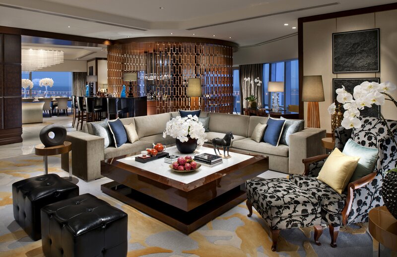 Luxury Living Room — Beige, Modern