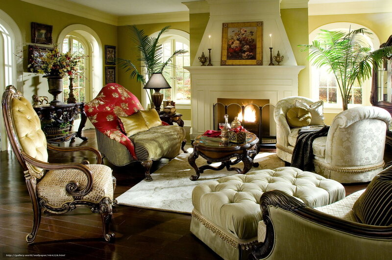 Luxury Living Room — Green, Cozy