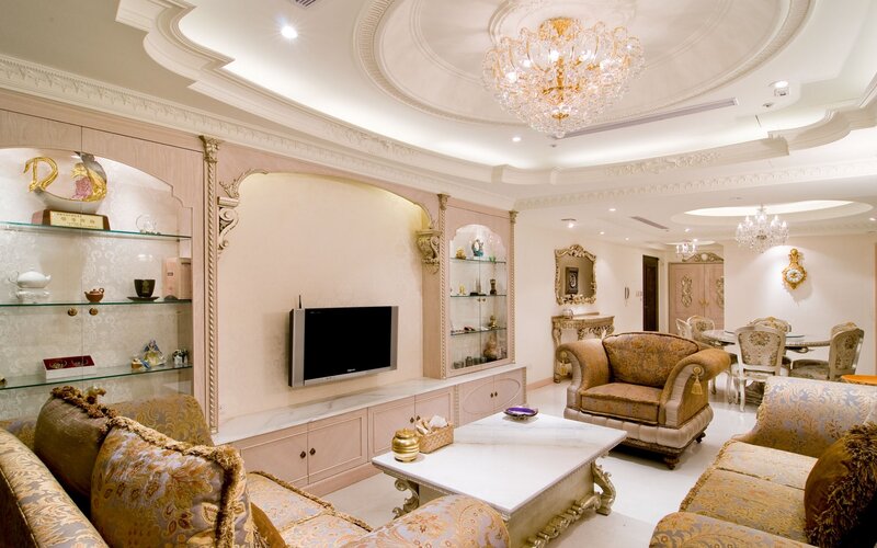 Luxury Living Room — White