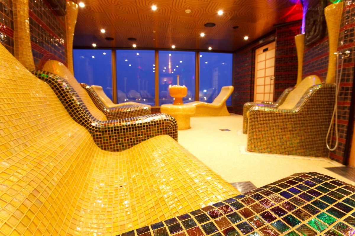 Luxury mosaic sauna room