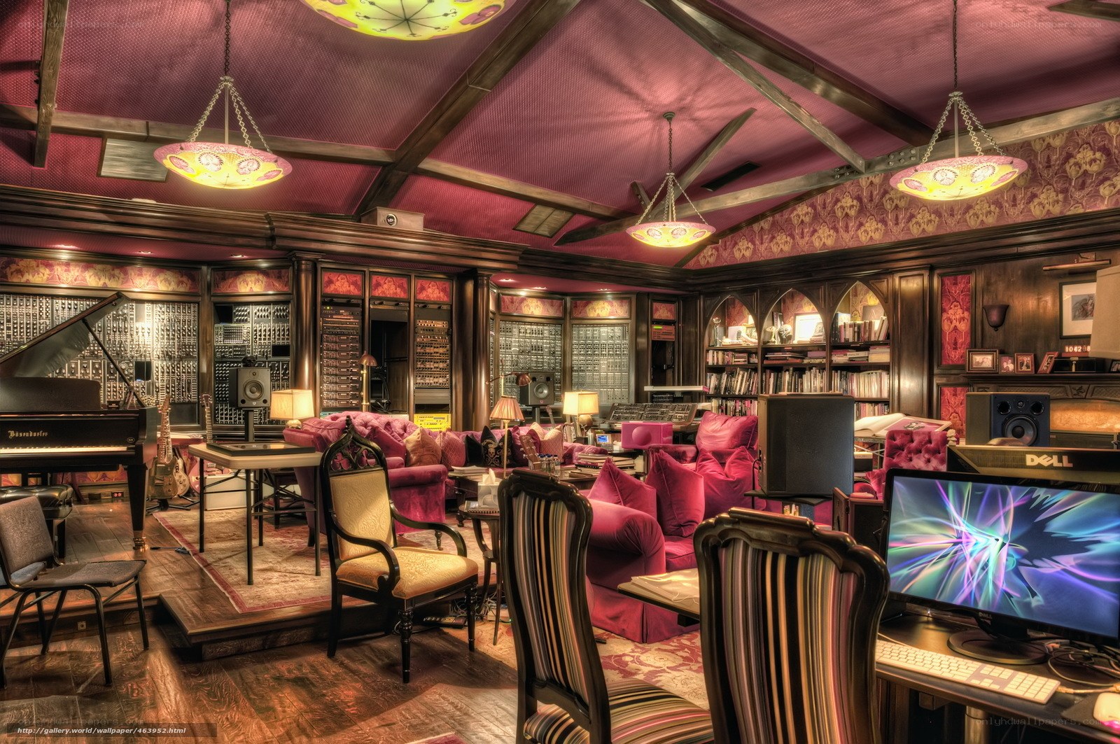 luxury music studio interior