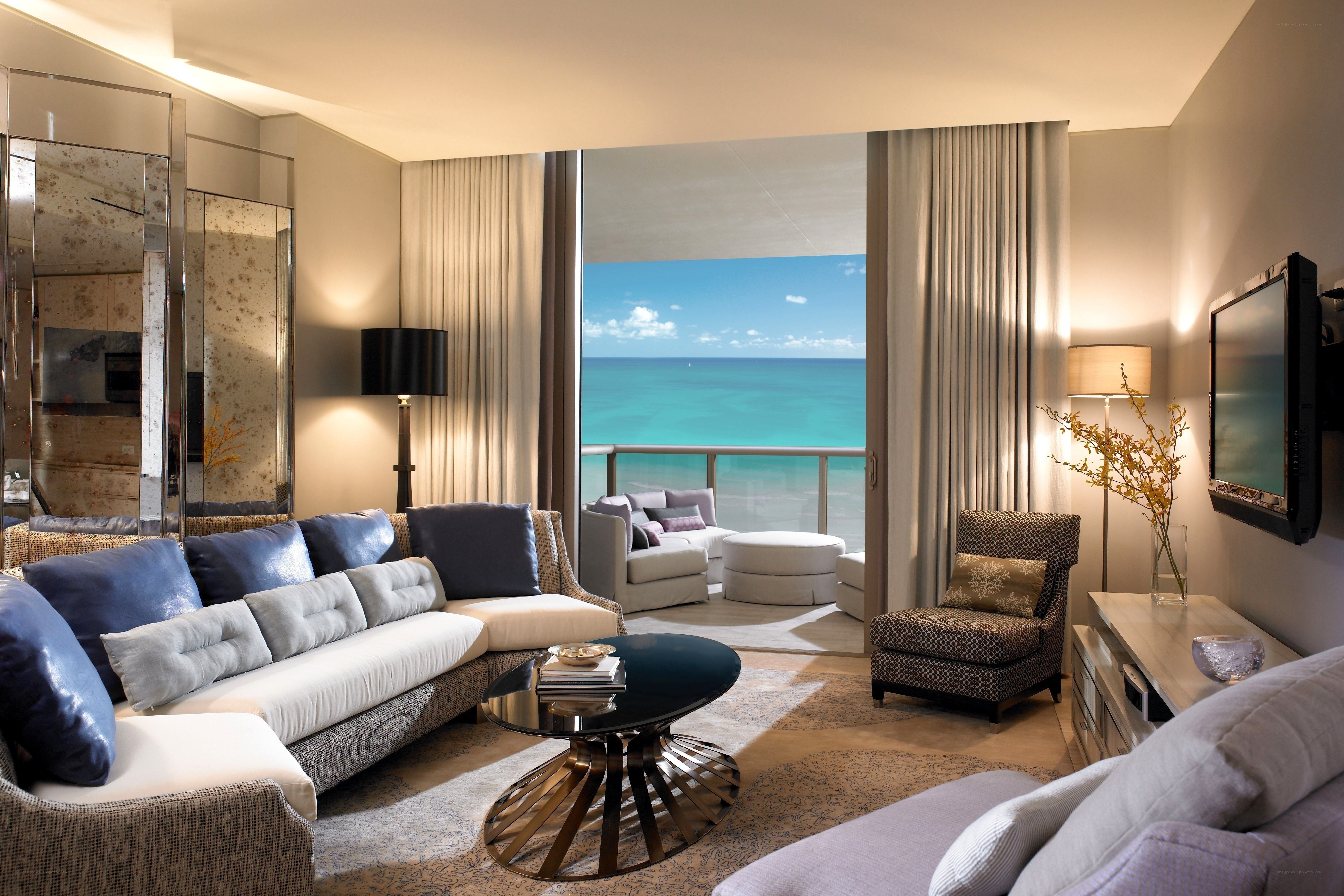 Luxury ocean-view living room