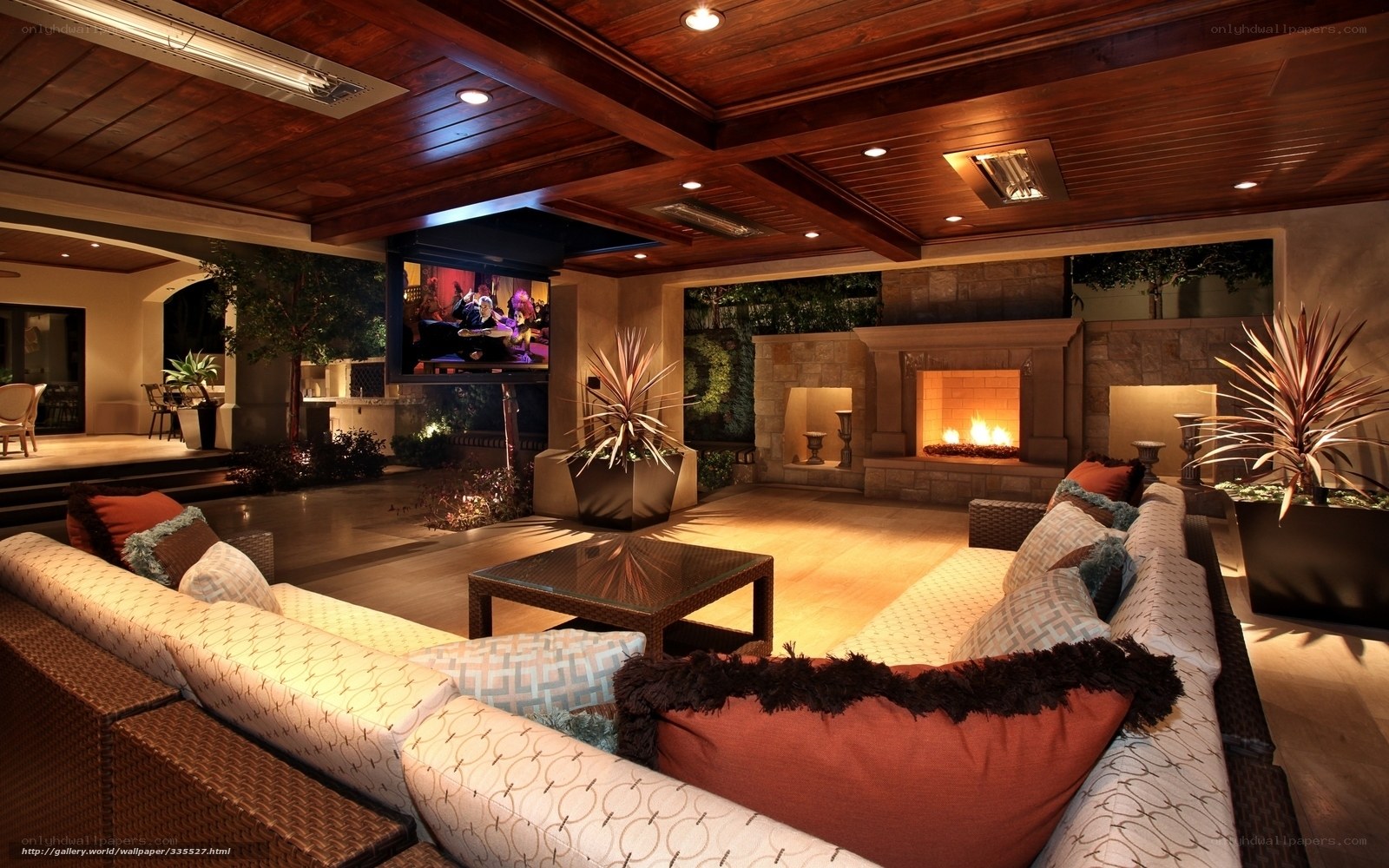 Luxury outdoor living room