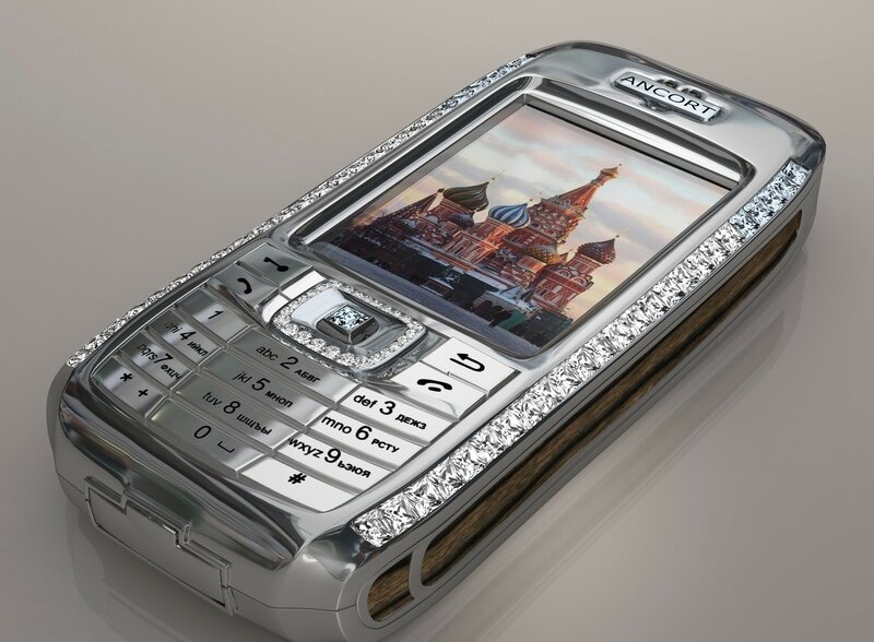 Luxury phone with diamond trim