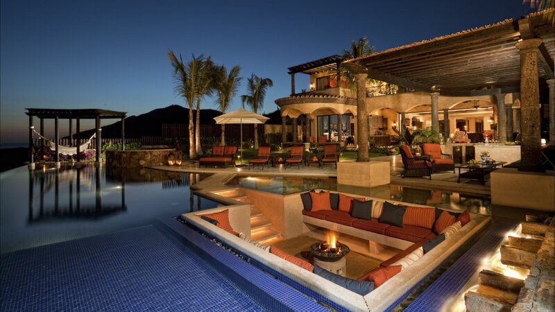 Luxury Pool at Night — Blue, Serene