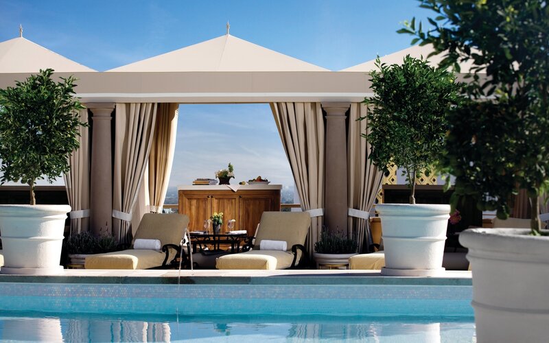 Luxury poolside cabana