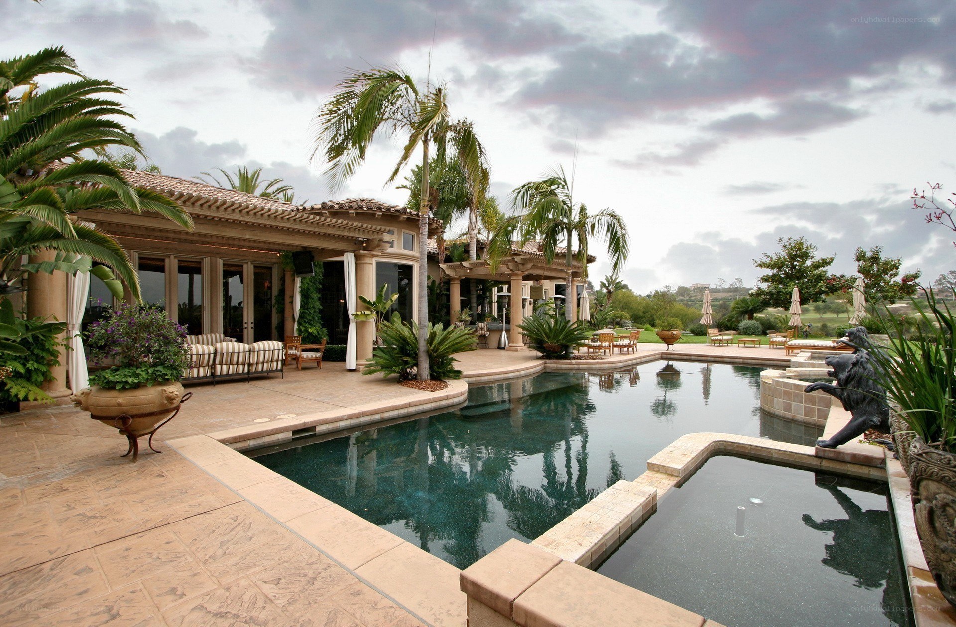 Luxury poolside estate