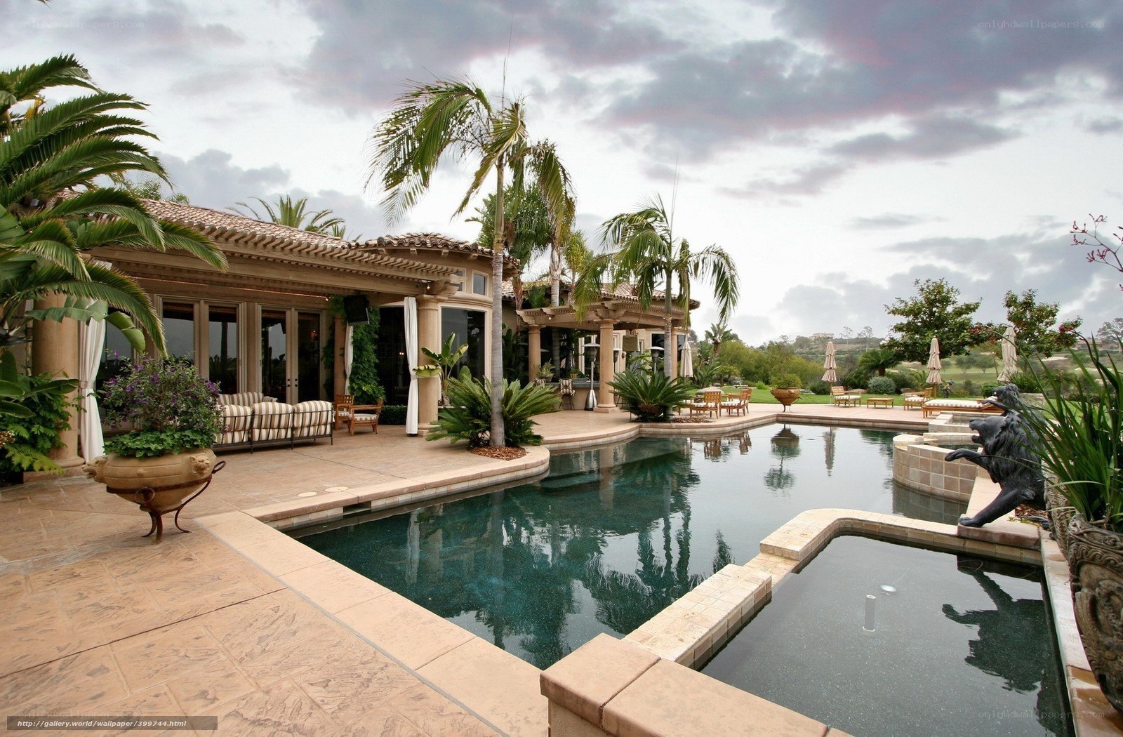 Luxury poolside estate