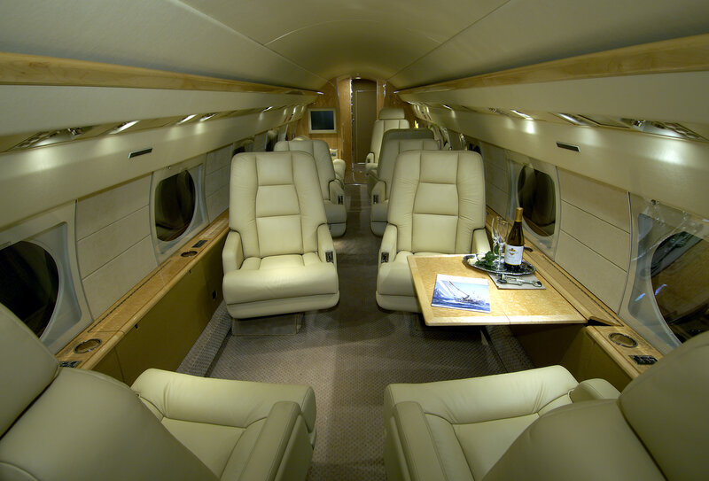 Luxury Private Jet Interior — Beige, Calm