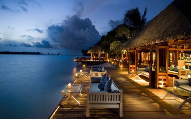 Luxury Resort at Dusk — Blue, Serene