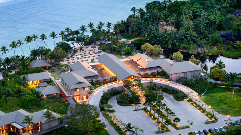 Luxury Resort at Dusk — Green