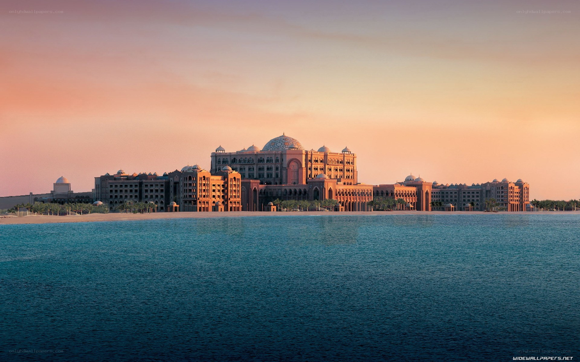luxury resort at sunset