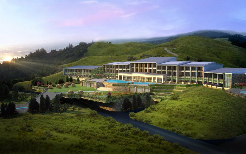 Luxury resort on a hillside
