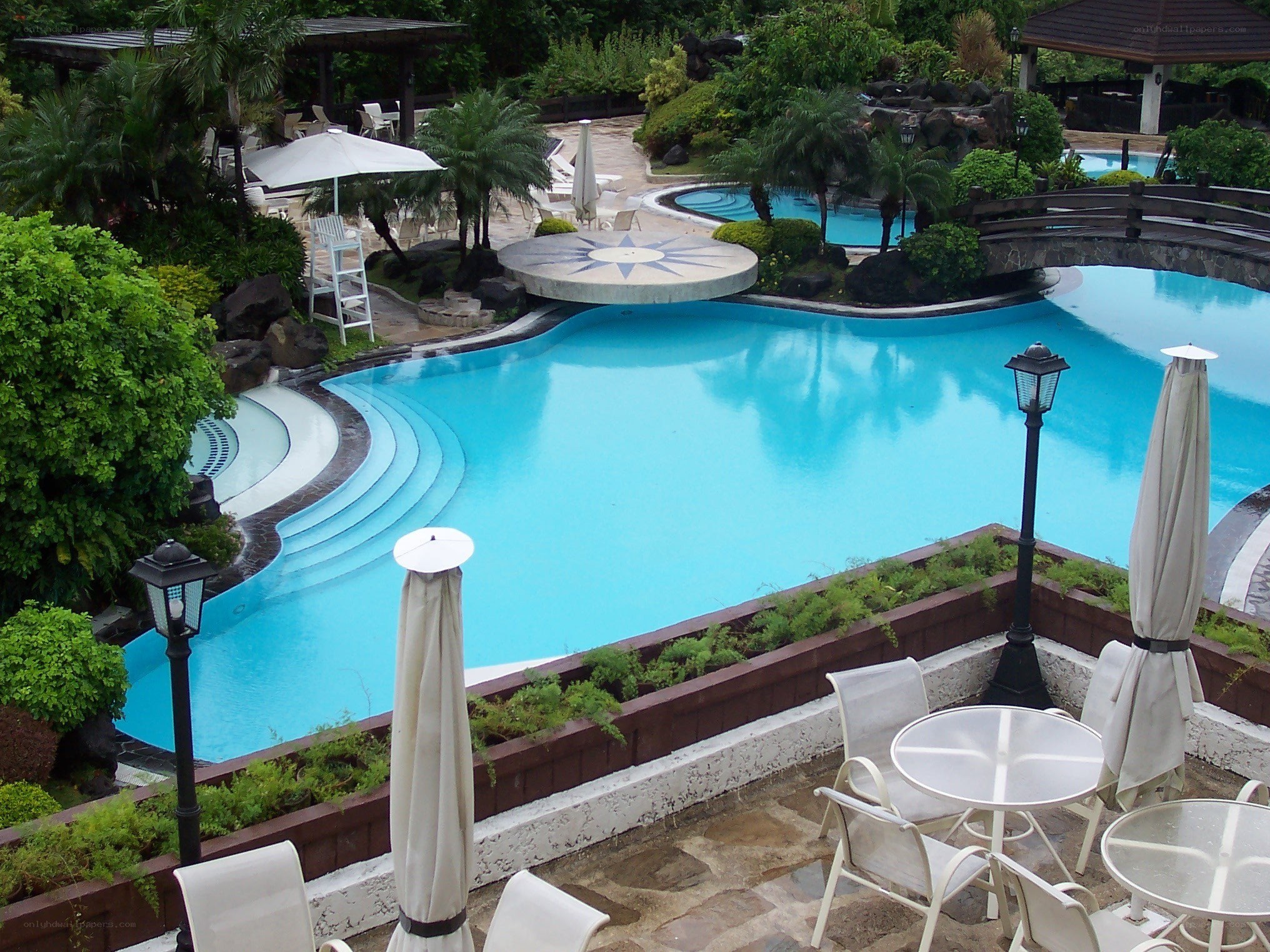 Luxury resort pool area