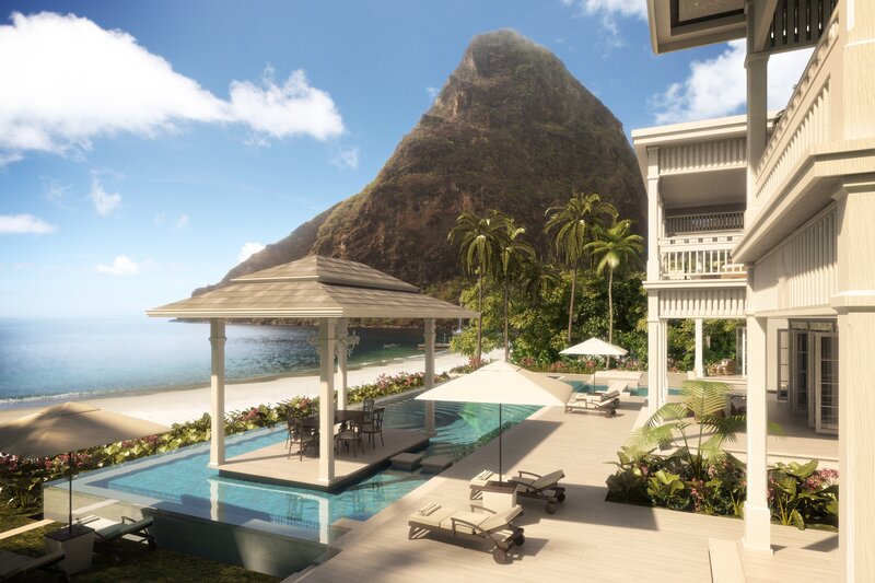 Luxury Resort with Pool — Blue