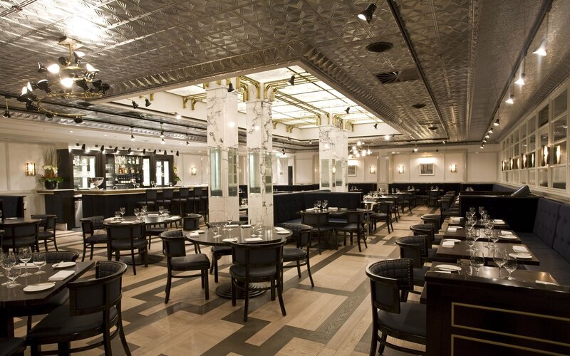 Luxury Restaurant Interior — Black, Elegant
