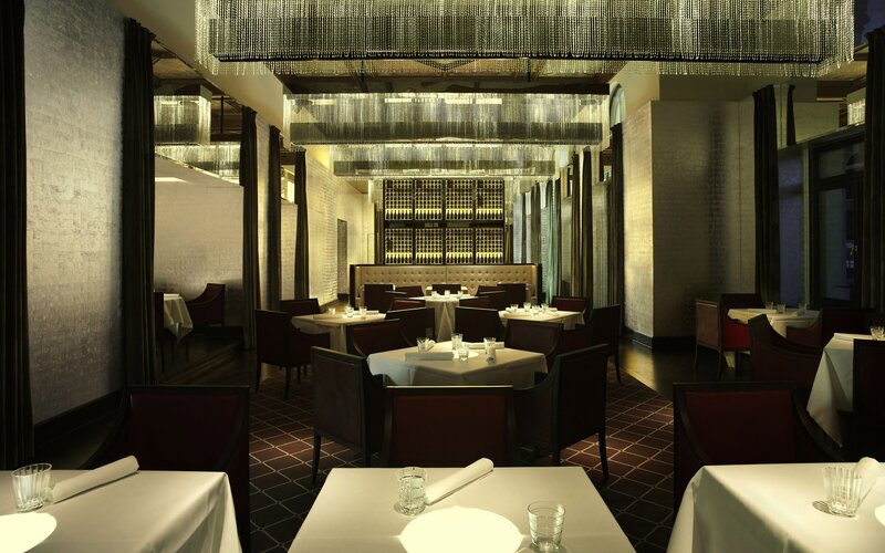 Luxury Restaurant Interior — White