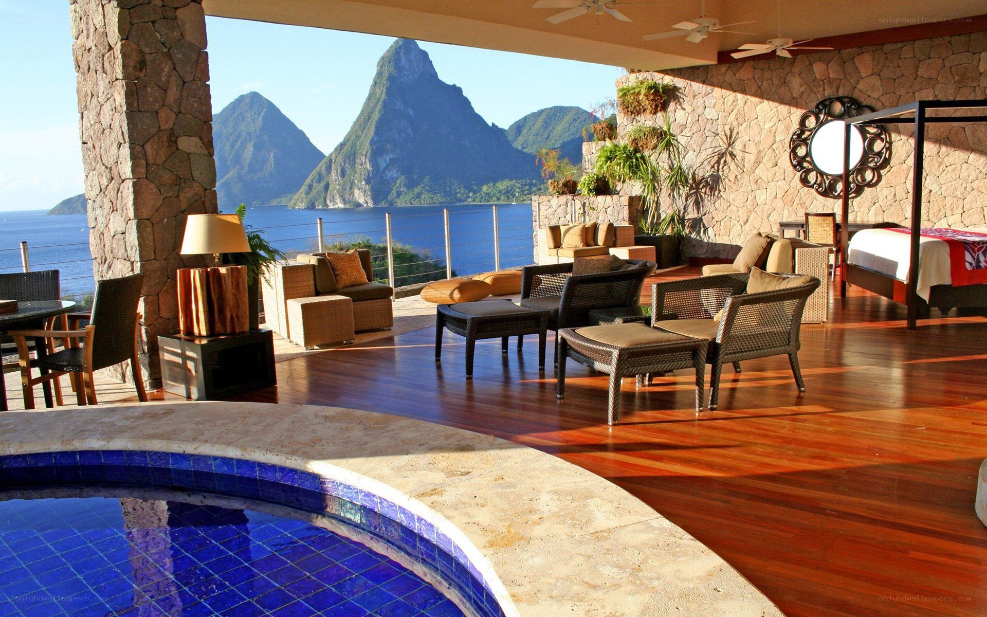 Luxury room with mountain view