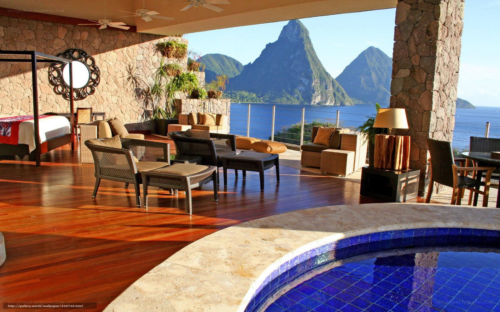 Luxury room with mountain view