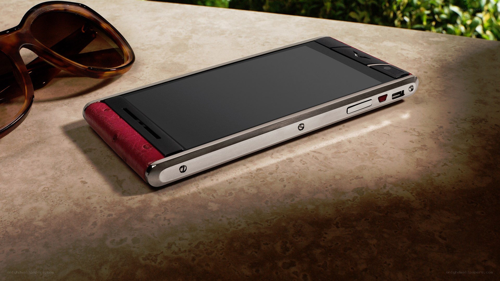 luxury smartphone with leather accents