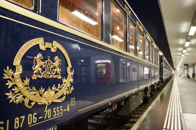 Luxury train at station