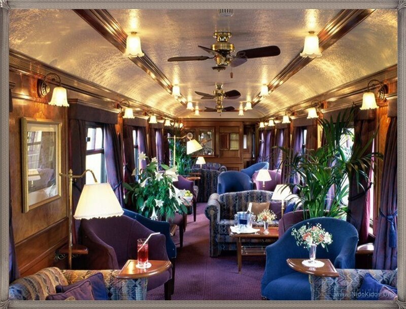 luxury train car interior