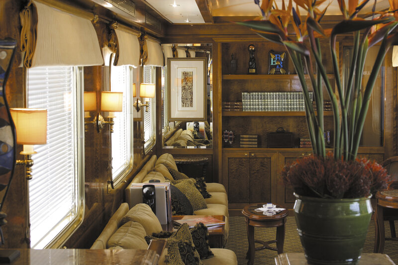Luxury Train Car Interior — Brown, Cozy