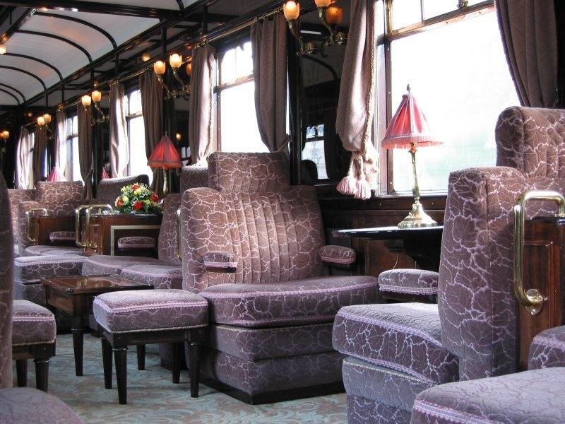 Luxury Train Car Interior — Purple