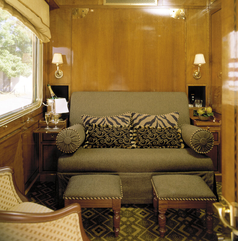 Luxury train car interior
