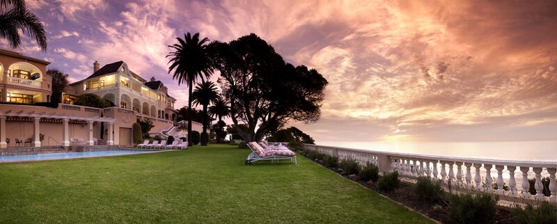 Luxury Villa at Sunset — Purple