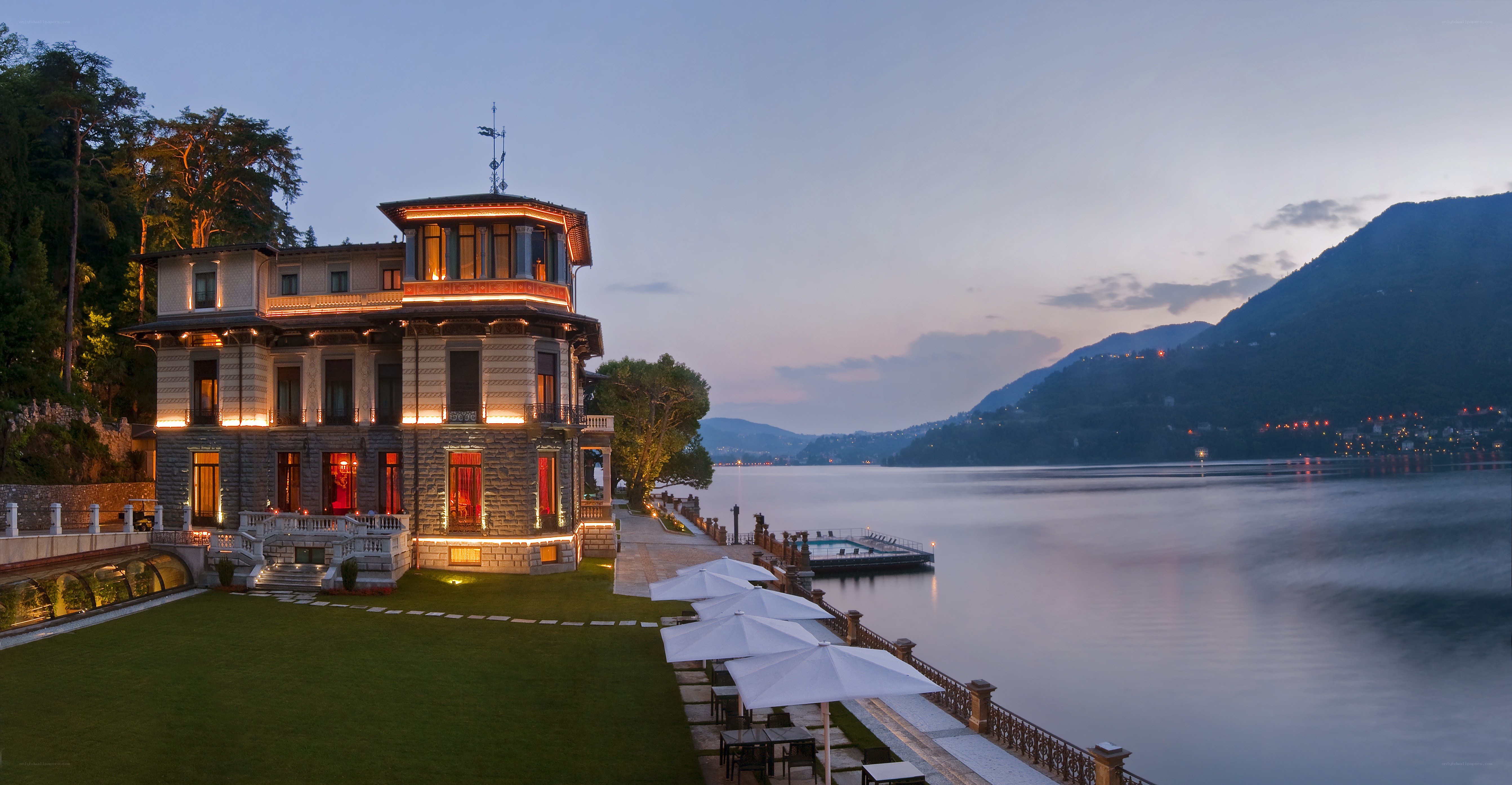 Luxury villa on a lakeside