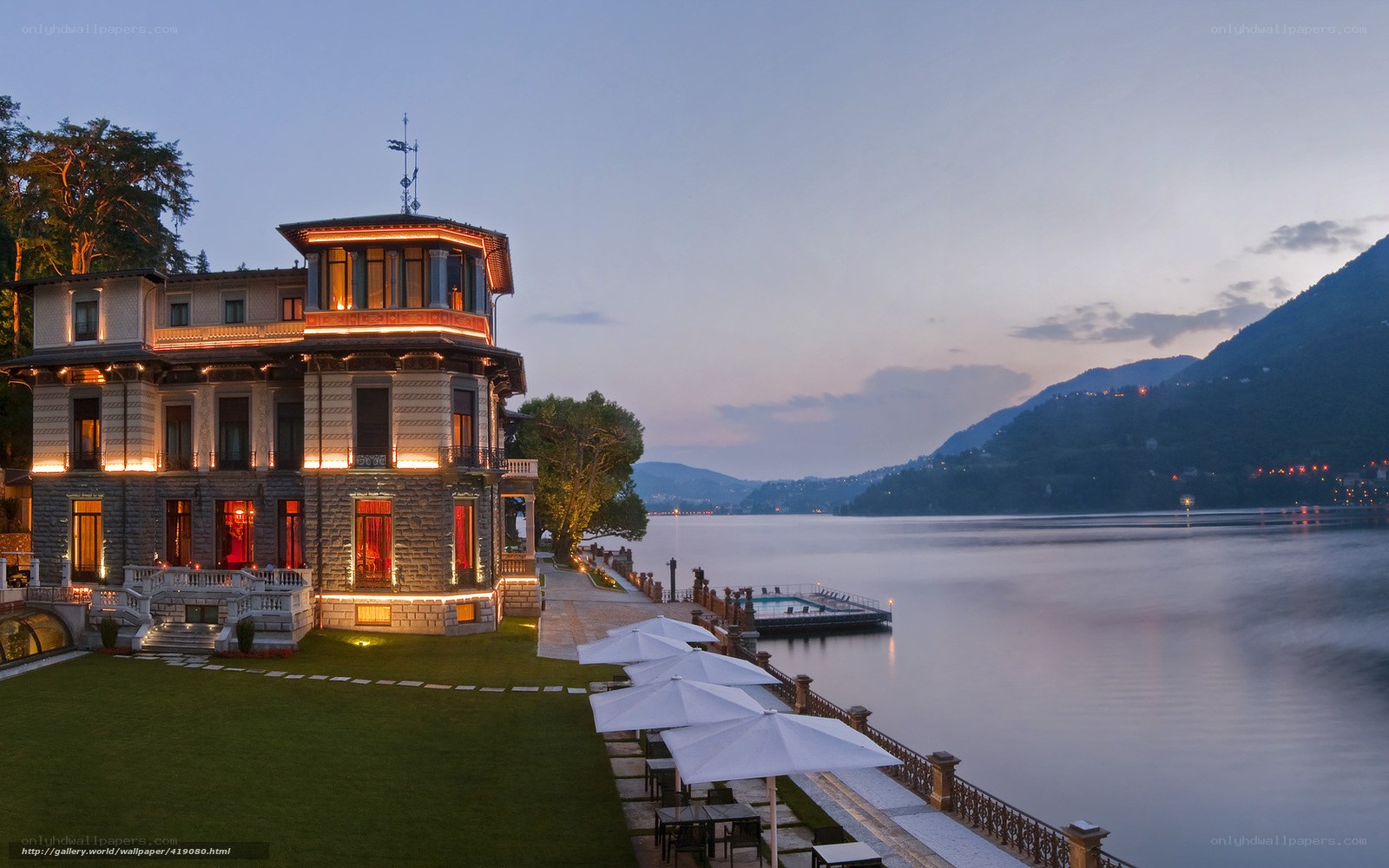 Luxury villa on a lakeside
