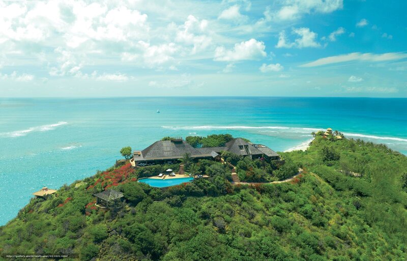 Luxury villa on tropical island