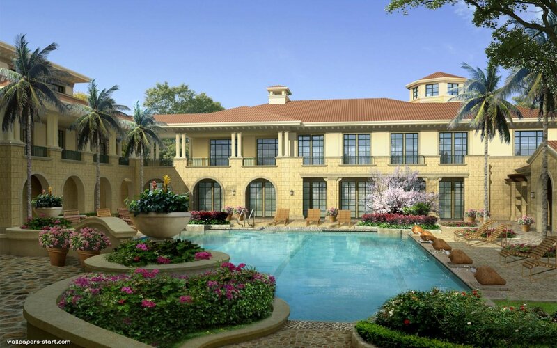 Luxury Villa with Pool — Blue, Serene, Afternoon, 3d Render