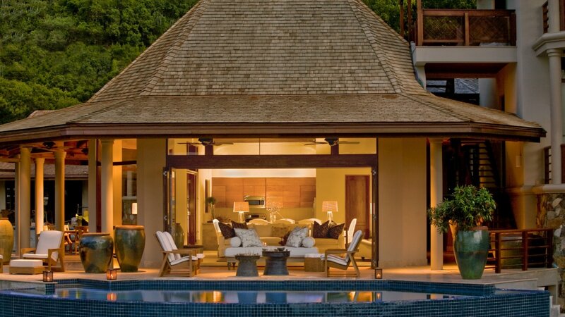 Luxury Villa with Pool — Blue, Serene, Night