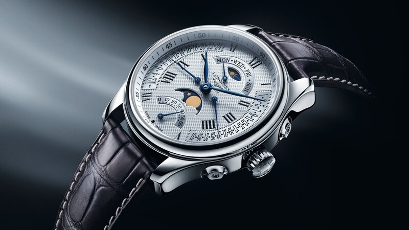 Luxury watch with moon phase
