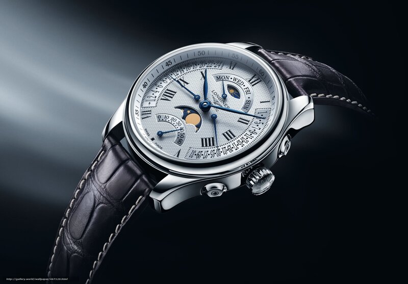Luxury watch with moon phase
