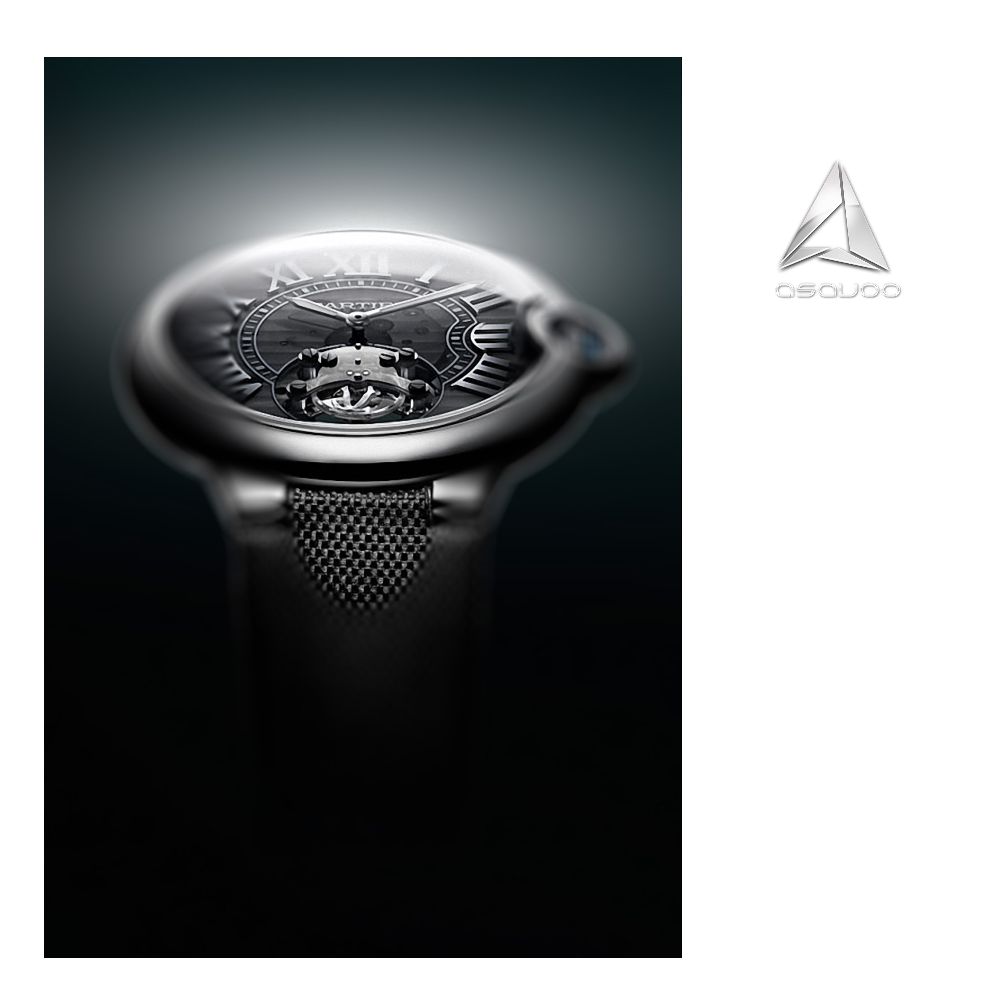 Luxury watch with tourbillon