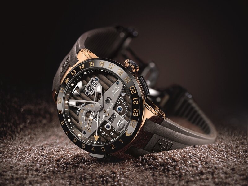 Luxury Wristwatch — Black, Dramatic, Photograph