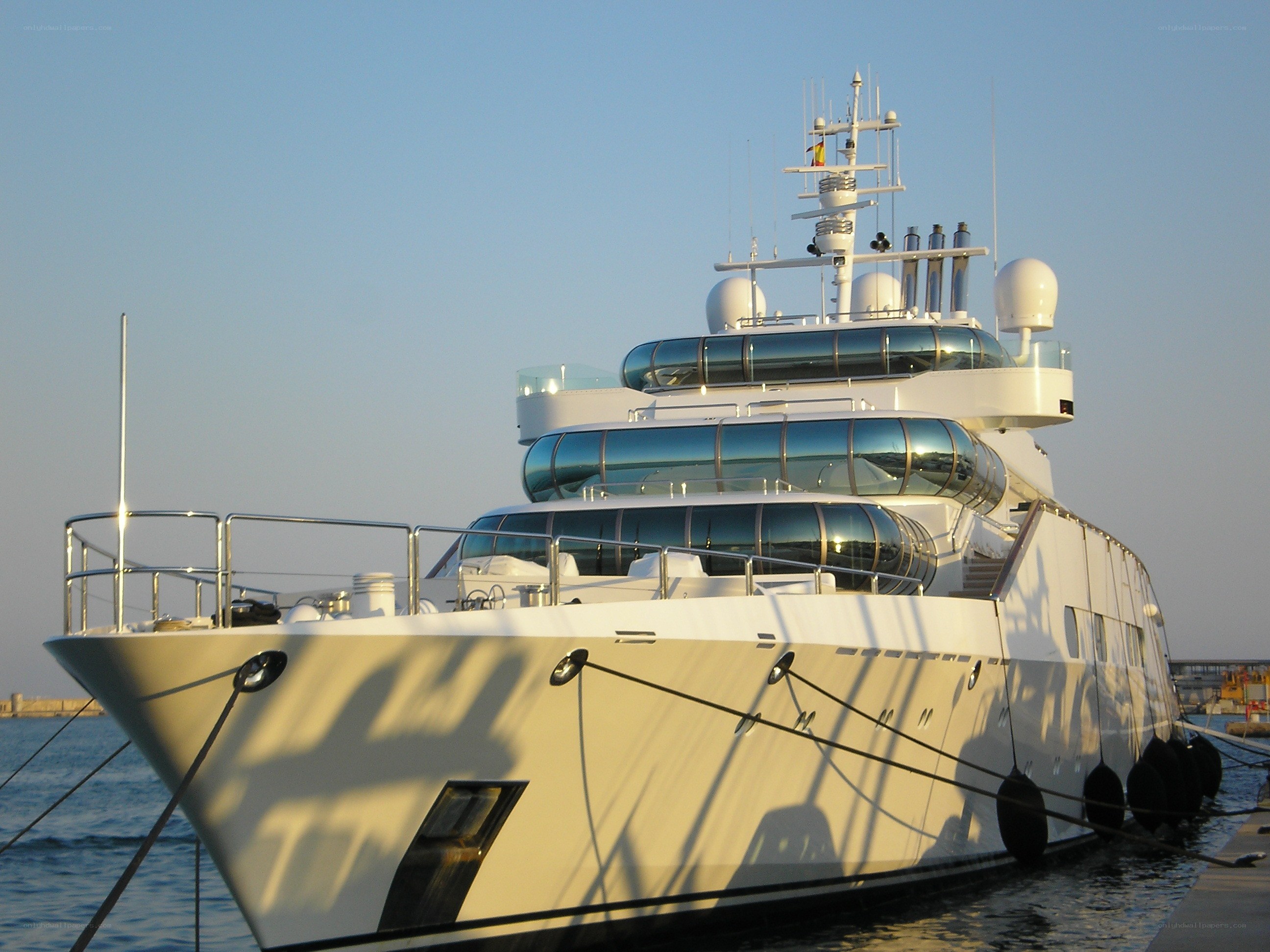 luxury yacht at dock