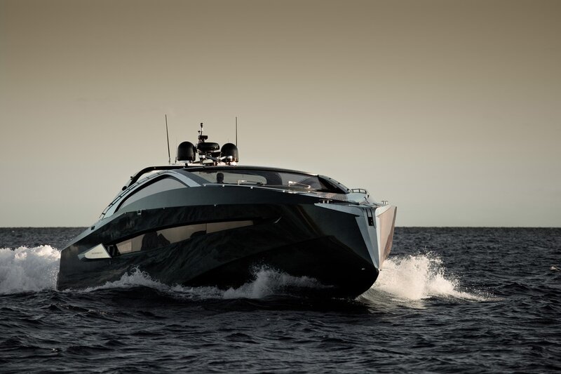 luxury yacht at sea