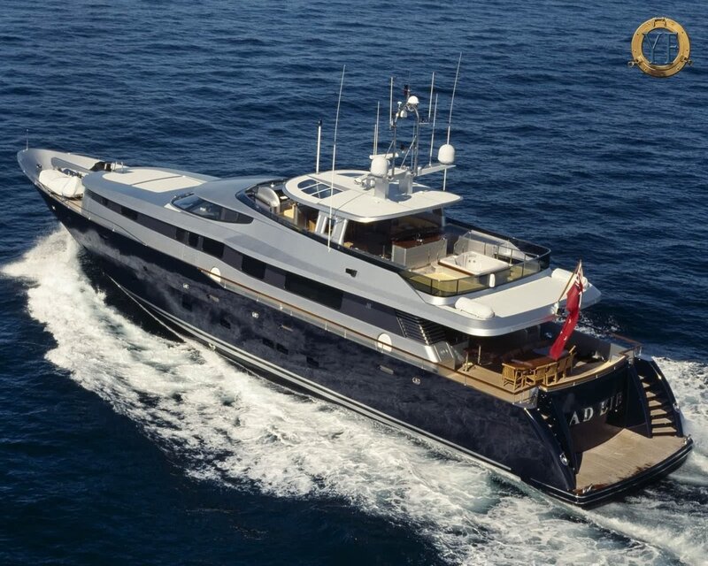 Luxury yacht at sea