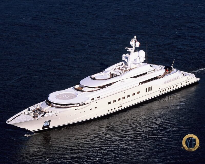 luxury yacht at sea