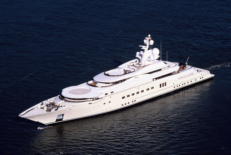 Luxury yacht at sea