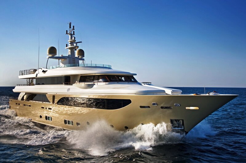 Luxury yacht at sea