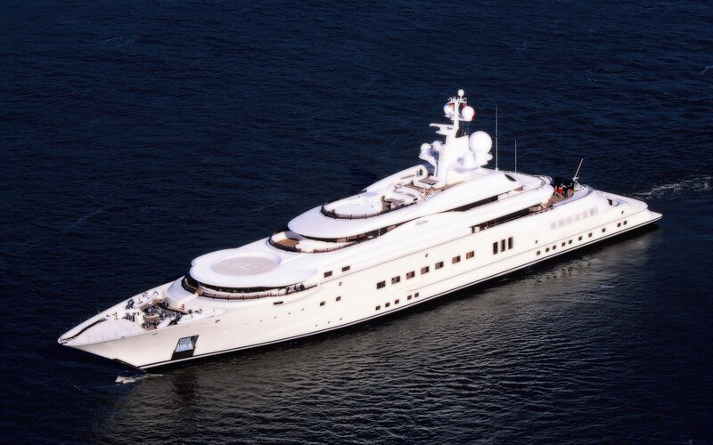 luxury yacht at sea