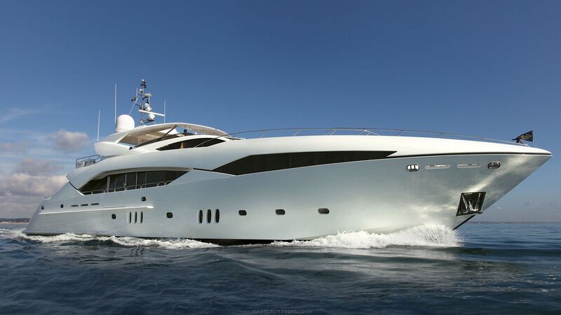 luxury yacht at sea