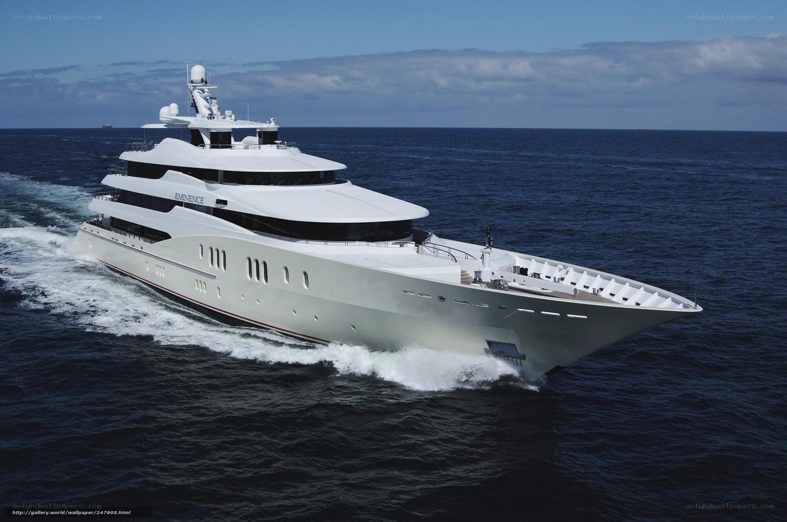 Luxury yacht at sea